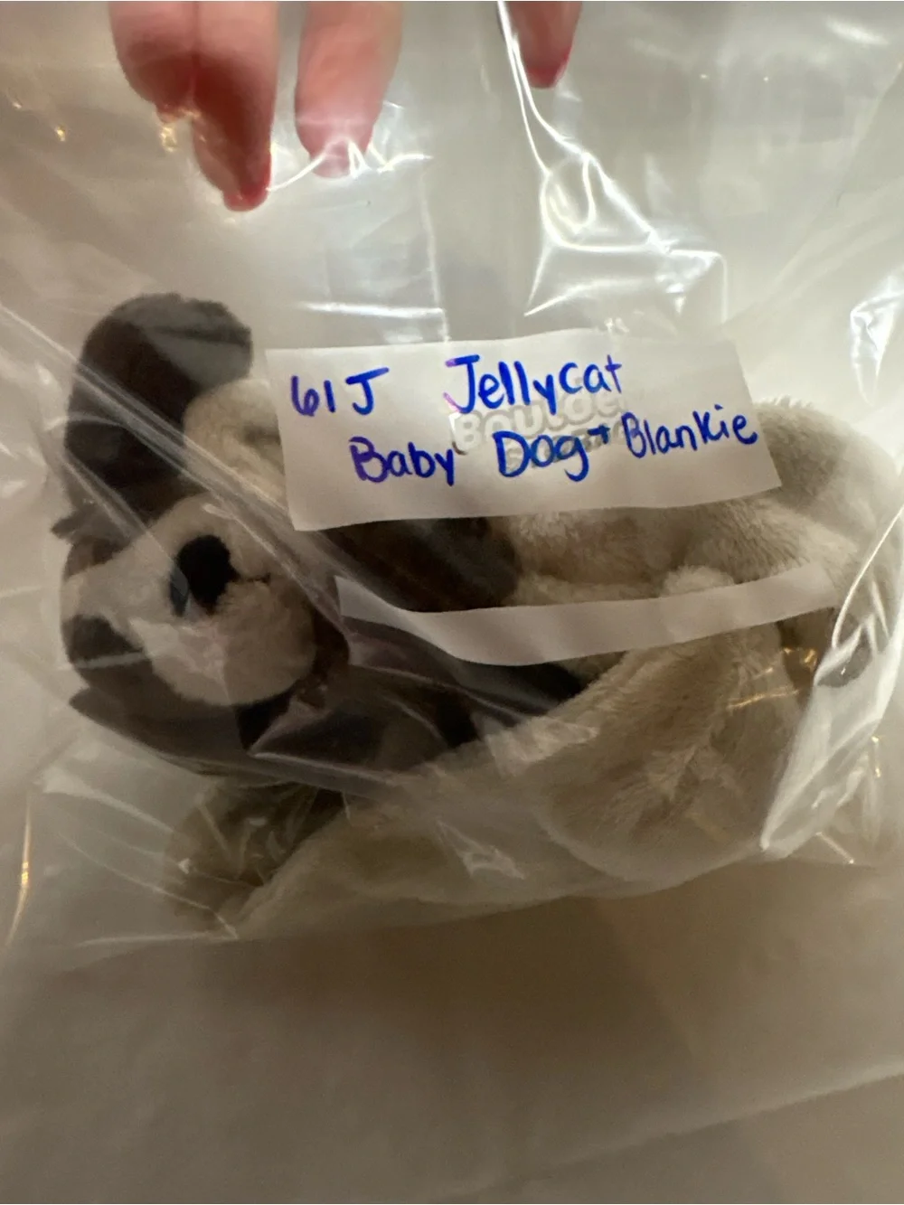 Jellycat Puppy bashful fudge puppy soother Comfort Blanket